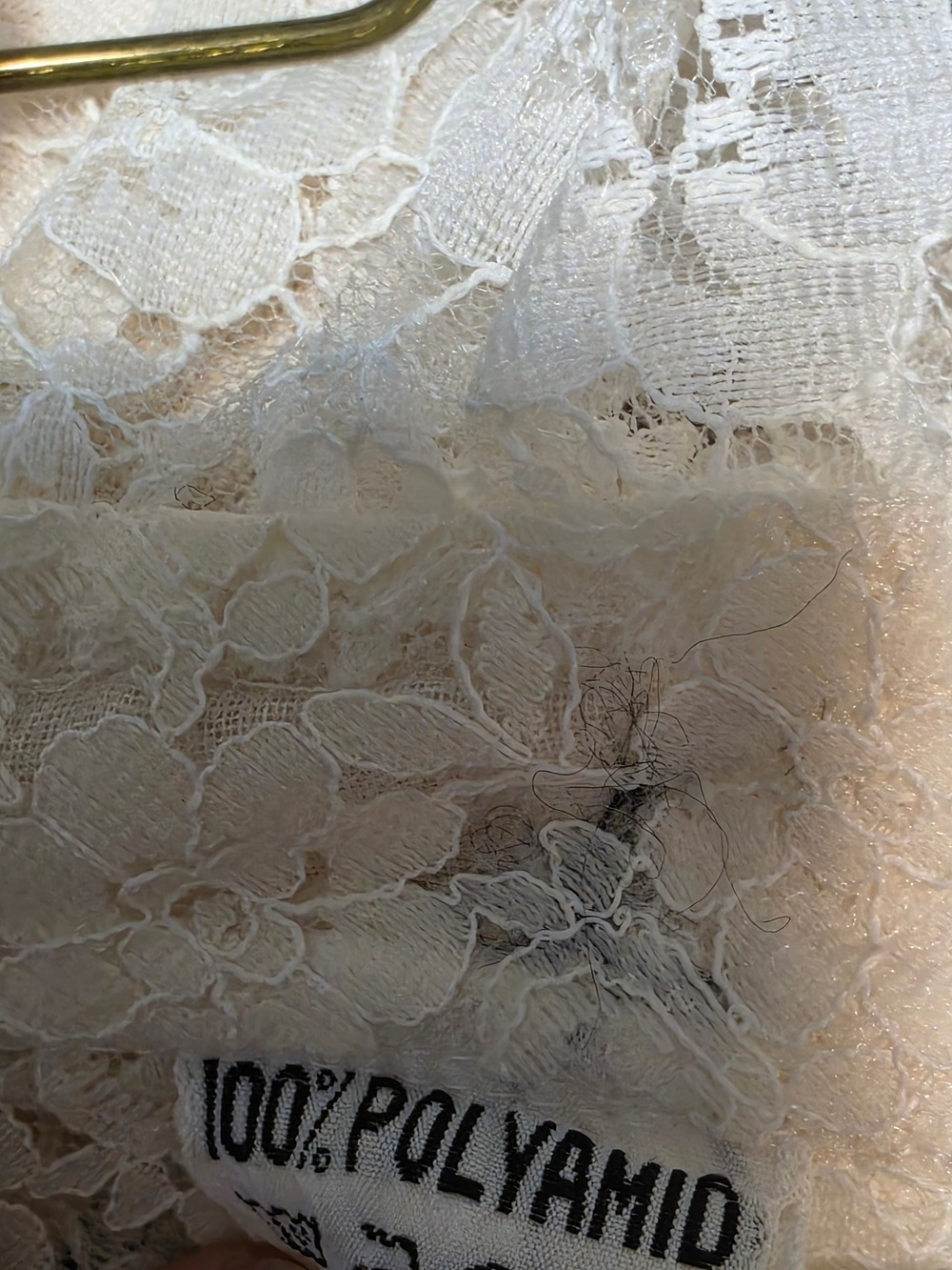 Vintage Women's Ivory Lace Ruffle High-Neck Blouse - Picture 11 of 11